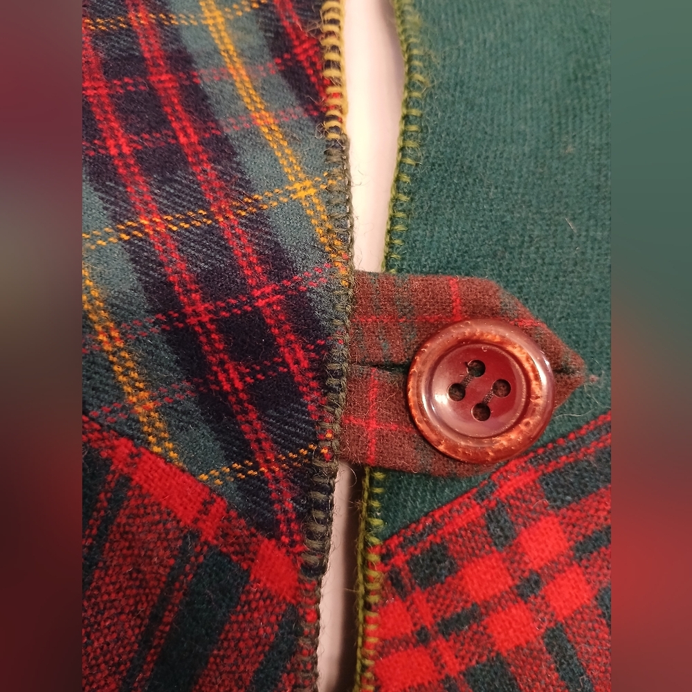 Patchwork Plaid Wool Jacket W/ Lining, Beautiful … - image 6